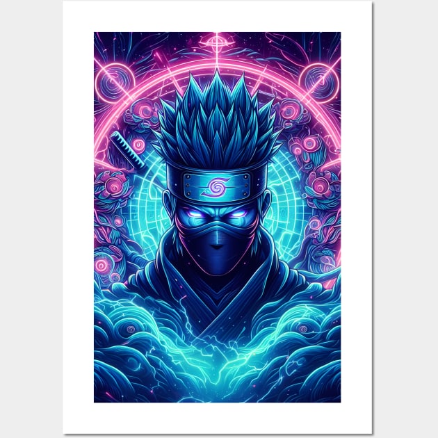 Kakashi neon fantasy Wall Art by San Creative